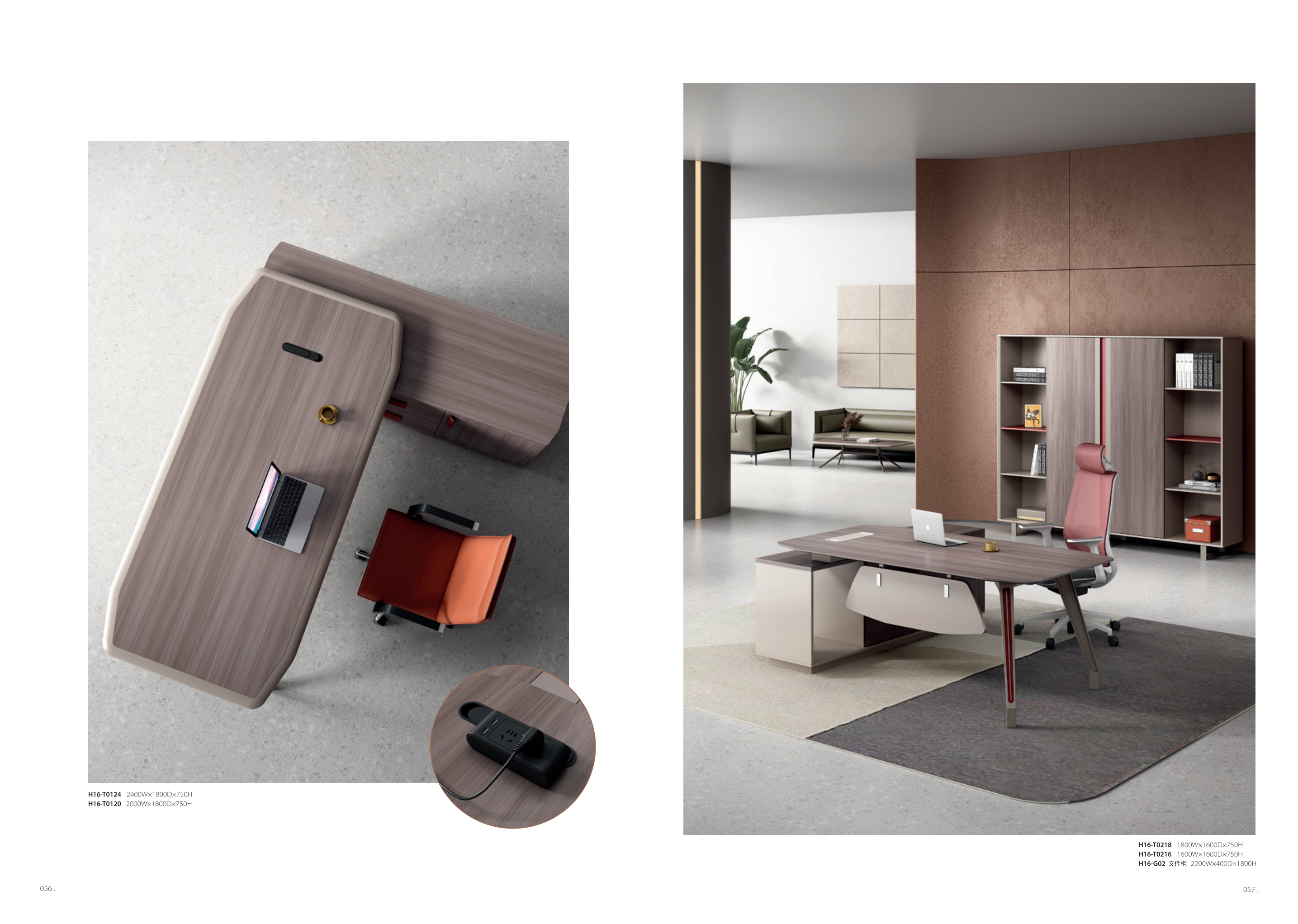 Grey color HR office desk